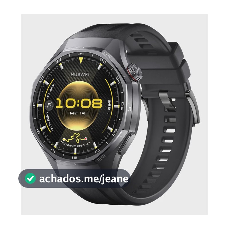 Smartwatch HUAWEI WATCH GT 6 Pro 46mm Bateria com Autonomia de Até 21 Dias Mais de 100 Modos Esportivos Corrida de Trilha Golfe Ciclismo Análise de ECG Compatível com iOS e Android GPS Preto
