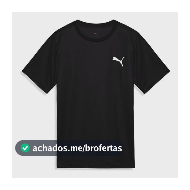 Camiseta Ess Small Puma Logo Poly Tee Masculina Puma Preto M