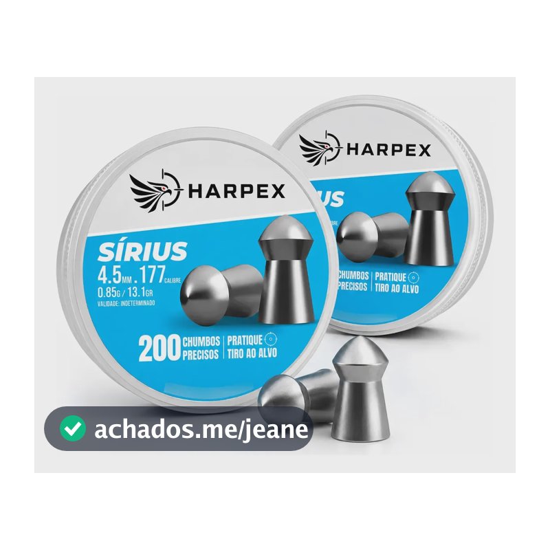 Kit 2 Chumbinho Sírius Harpex Cal 4.5mm 400un