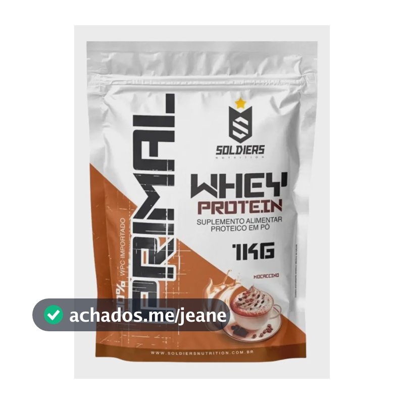 Whey Protein Primal 1kg - Soldiers Nutrition Sabor Mocaccino