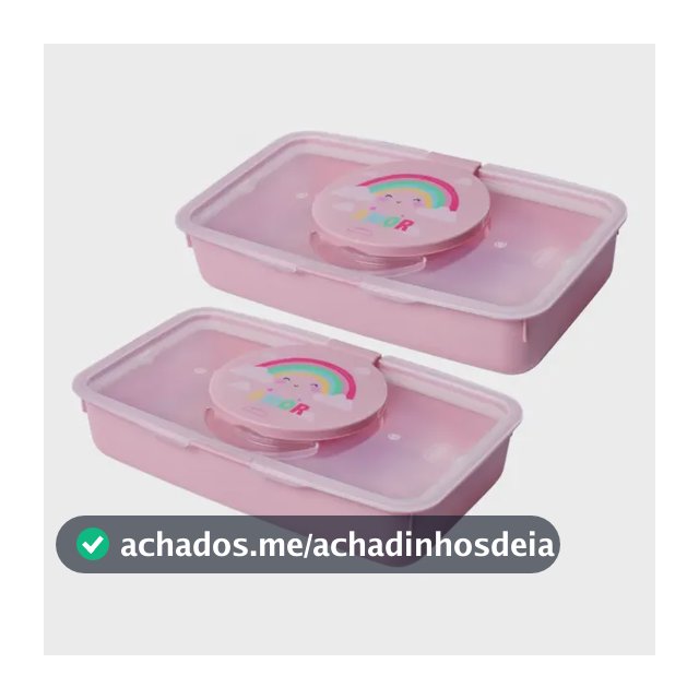 2 Porta Lenço Umedecido Portátil Plástico Bebê Menino Menina