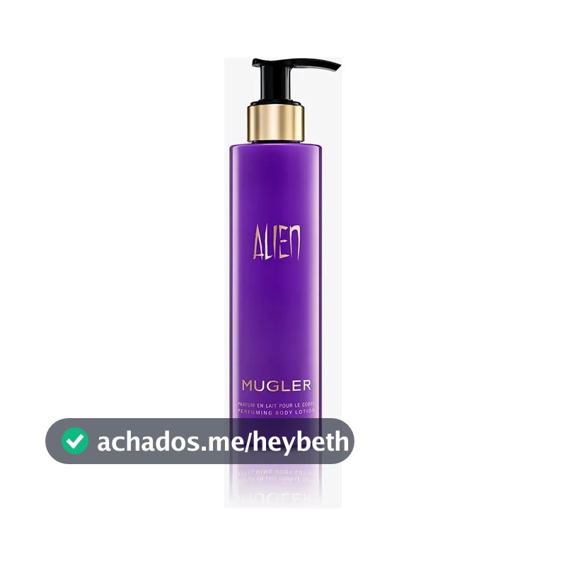 Loção Hidratante Corporal Iluminadora e Perfumada, Hidratação Intensa com Fragrância Floral Amadeirada e Âmbar, Pele Macia e Radiante, Alien Mugler, 200ml