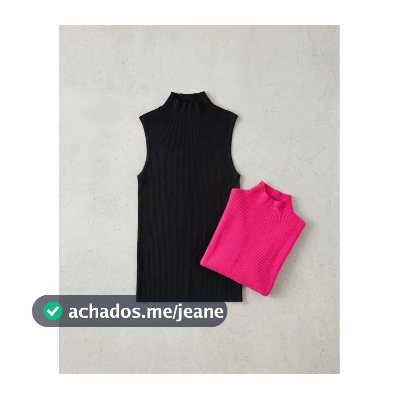 Kit Balse Ribana Regata Gola Alta 2 Peças Preto / Pink M