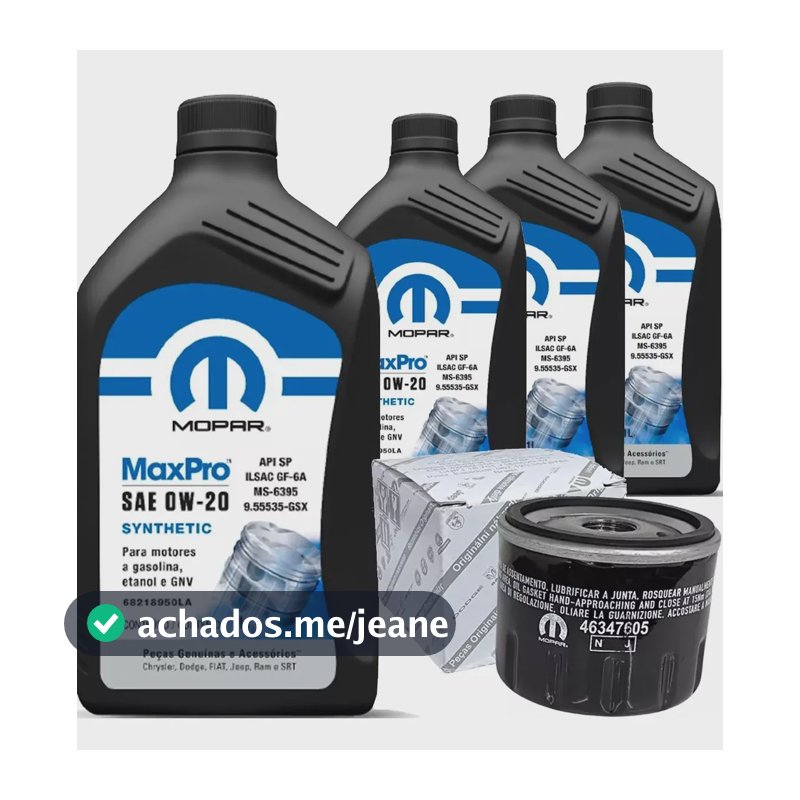 Kit Troca De Óleo Firefly 1.3 Fiat Argo Cronos Nova Strada
