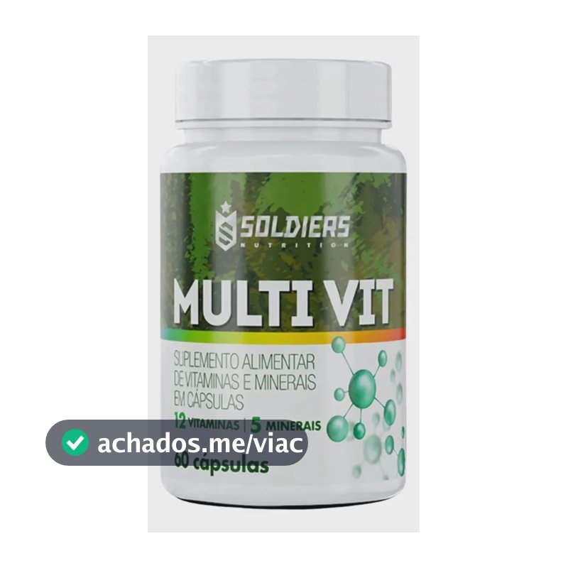 Multivitamínico 60 Caps - 5 Minerais - 13 Vitaminas - Soldiers