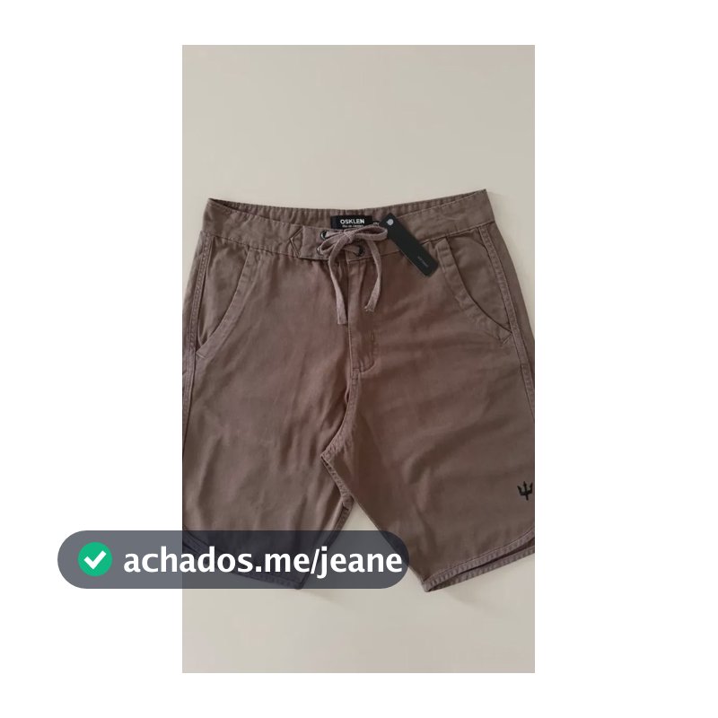 Bermuda Sarja Masculina Casual Premium Dia  Dia Varias Cores Marrom Liso 42
