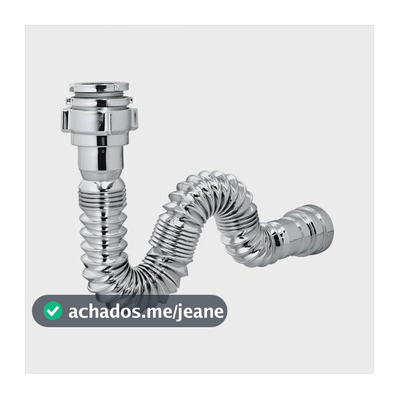 Sifão Metalizado Flexível Extensível Universal Global Plastic Pia Tanque Metalizado / Cromado Metalizado / Cromado