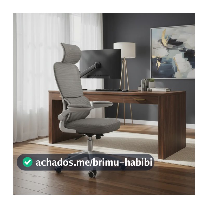 Cadeira Escritório Ergonômica Genebra G500 NR-17 Luvinco Cor Cinza Com Suporte Lombar Estofado Mesh