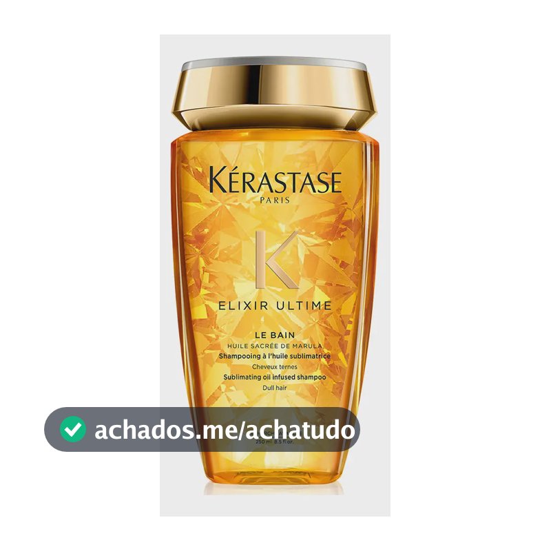Shampoo de Nutrição com Óleo de Argan, Limpeza Profunda e Brilho Radiante e Maciez para Todos os Tipos de Cabelo, Elixir Ultime Le Bain, Kérastase 250ml