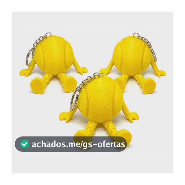 3 Chaveiros Amigo Do Tennis Articulado, Bola De Tênis Flex Amarelo