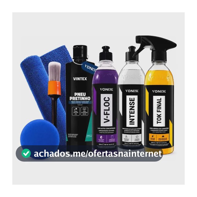 Kit Lavagem Automotiva Vonixx V-Floc Cera Intense Pretinho 500ml