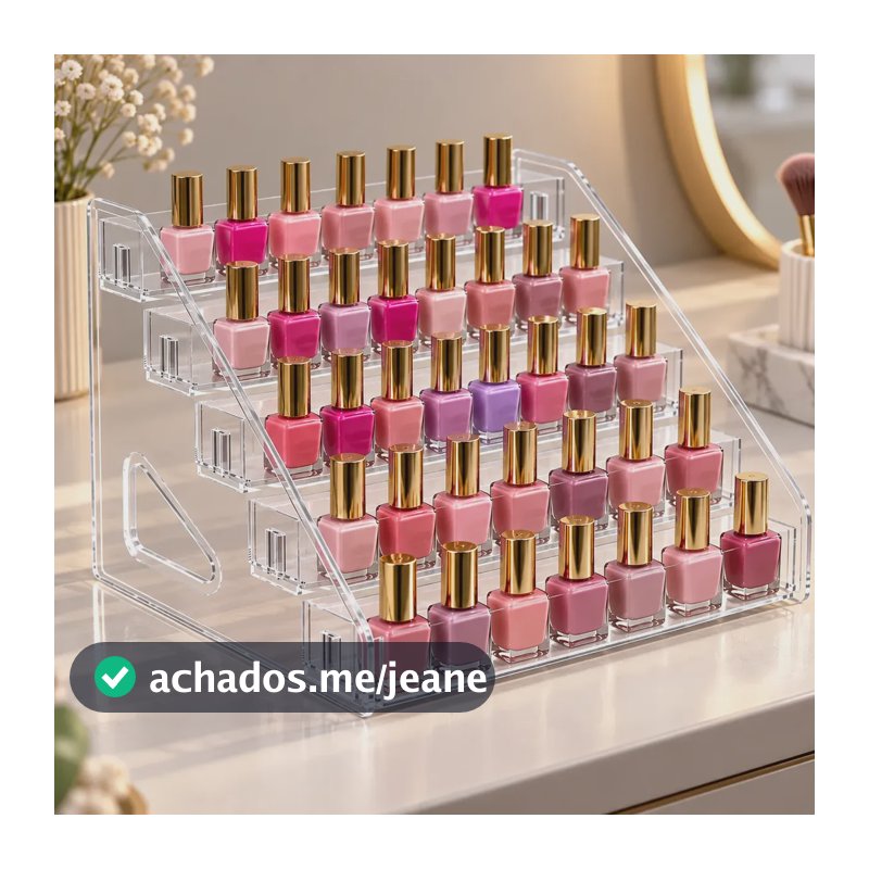 Prateleira Organizador Maquiagem Esmalte Multiuso Acrílico 5 Andares