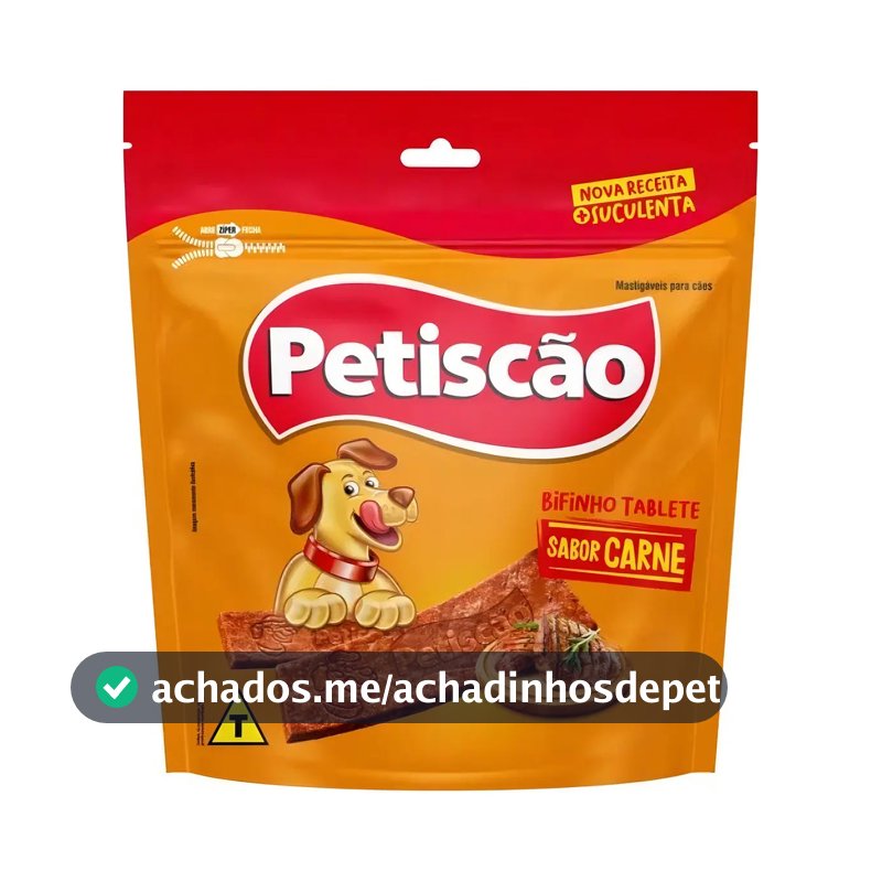 Petiscão bifinhos mastigáveis para cães adultos sabor carne 1kg petiscão