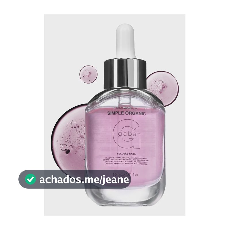 Sérum Efeito Lifting Solução Gaba Simple Organic Todo Tipo De Pele