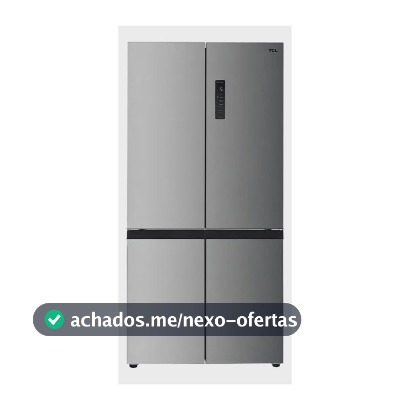Geladeira Tcl 589 Litros Inox Twin Eco Inverter Frost Free Multidoor Espaço Flex 110v C589cdn1