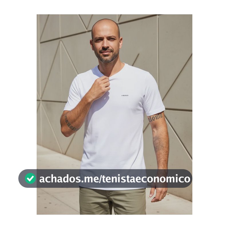 Camiseta Head Tennis Active Dry Piquet Secagem Rápida Branco Colméia P