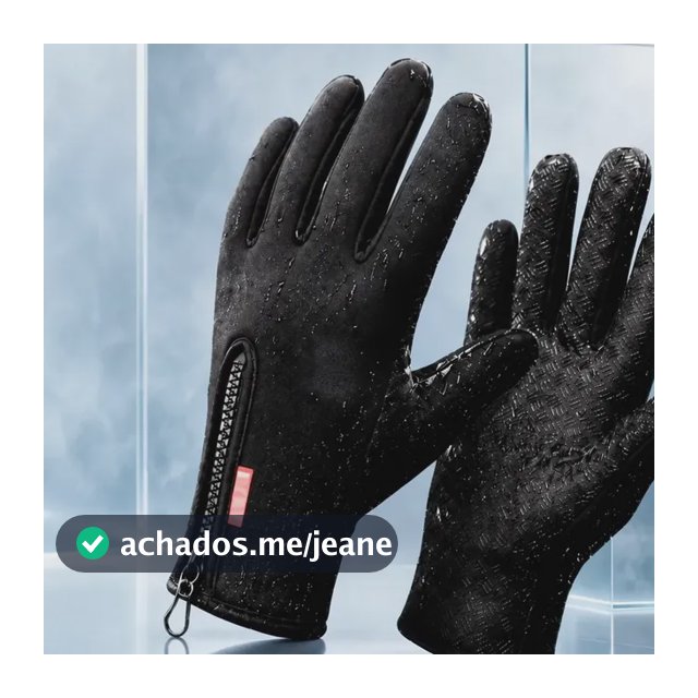 Par Luva Frio Motoqueiro Térmica Impermeável Com Touch Screen