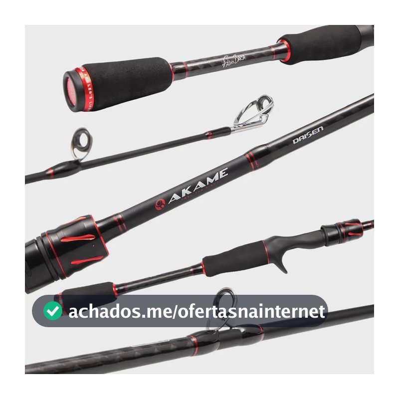 Vara de pesca casting Daisen AKC-581ML preto - 1.73m x 112g - média com resistência de 7-14 lbs para isca de 14g