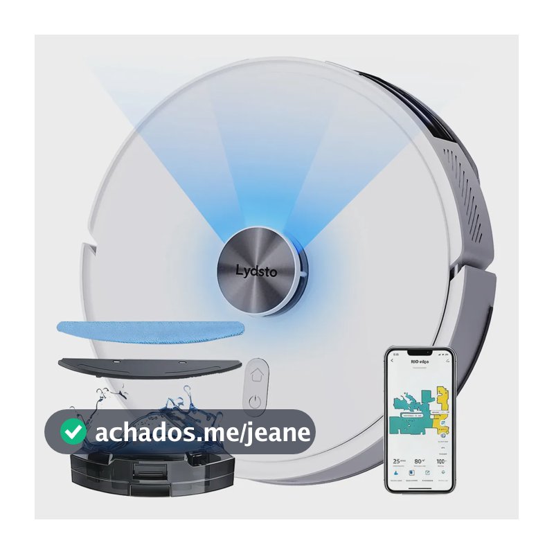Robô Aspirador De Pó 4 Em 1 Varre Aspira E Passa Pano Com Lds Mapeamento Lydsto R1d Compatível Com Xiaomi Home Branco