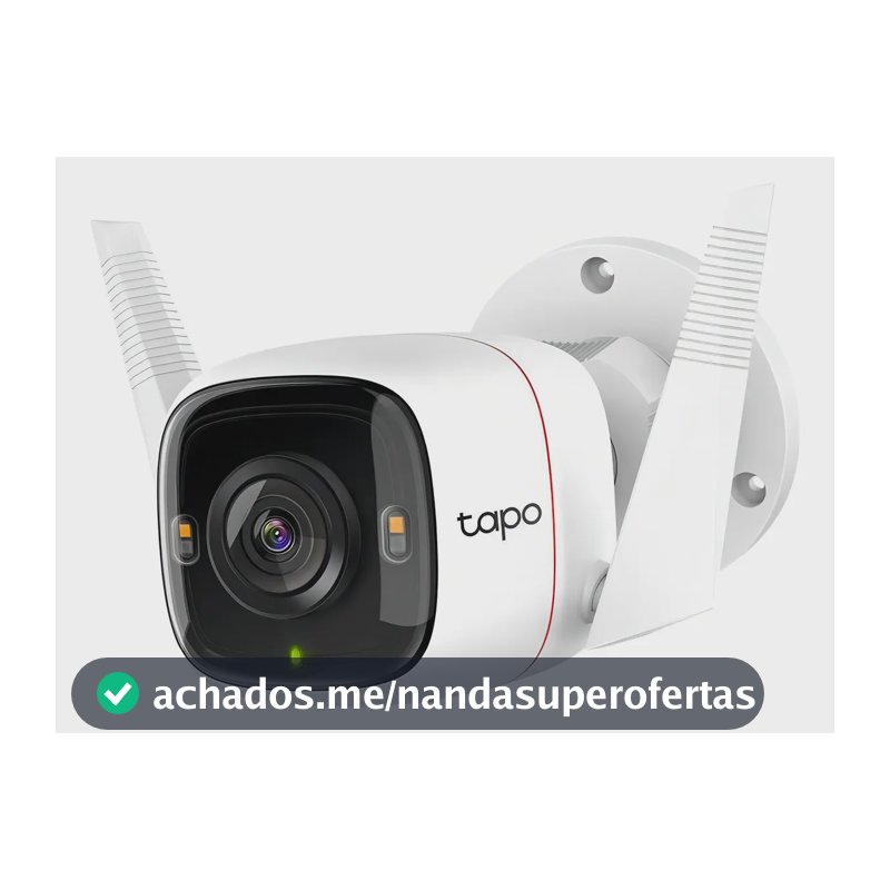 Câmera de Segurança Wi-Fi Externa TP-Link Tapo C320WS 2K 4MP IP66 Branco