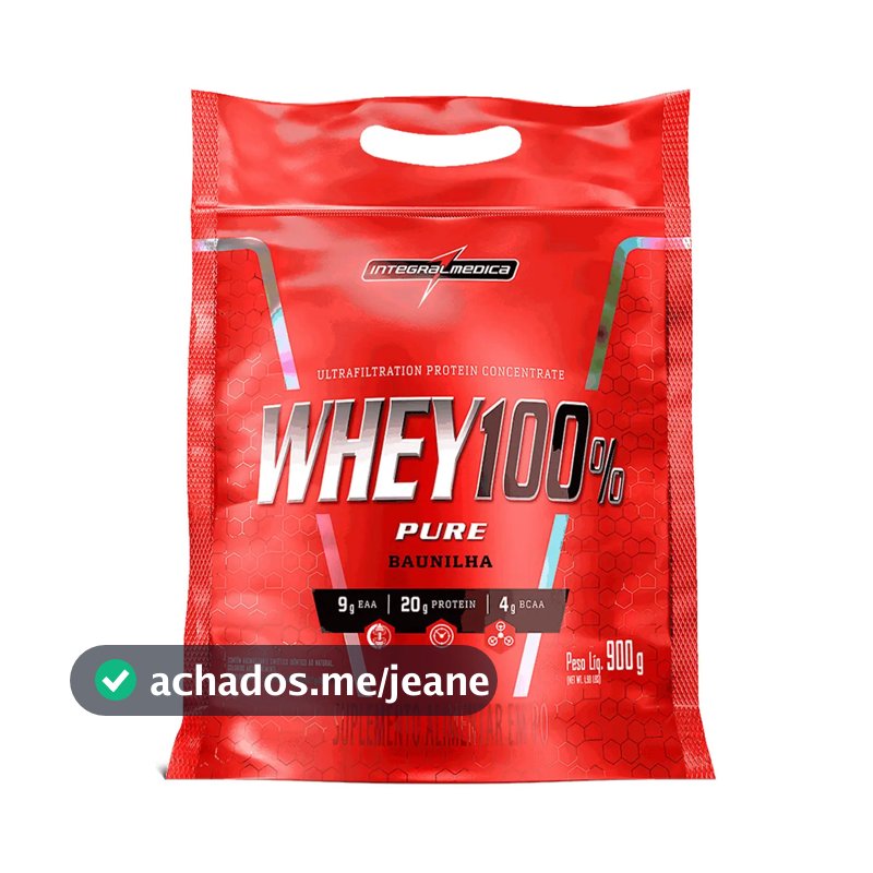 Proteína Integralmédica Whey 100% Pure em pó sabor Baunilha x 900g