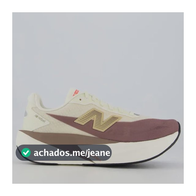 Tênis New Balance Fuelcell Rebel V5 Off White E Marrom