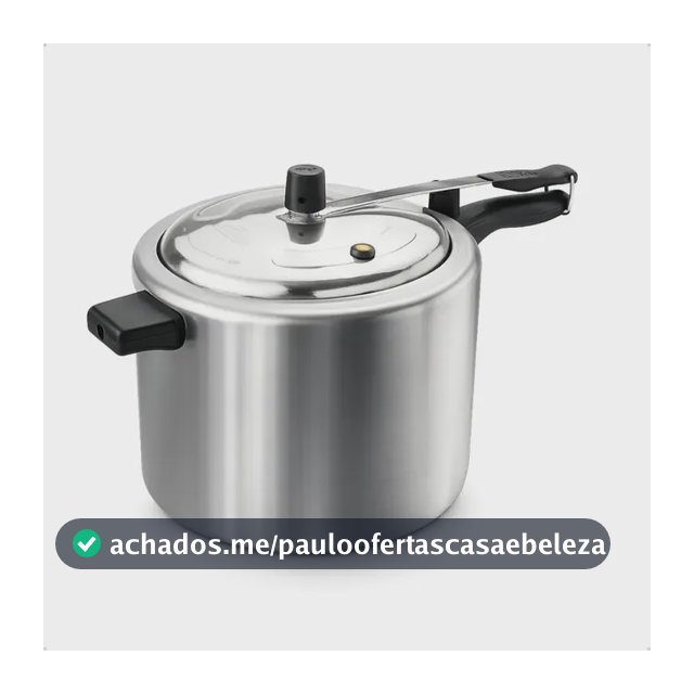 Panela de pressão 10 litros Alumínio Polida Grande Reforçada Cozimento Rápido Econômica Fechamento Interno