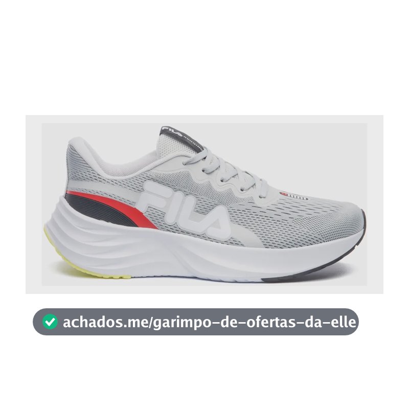 Tênis Fila Masculino Racer Comet 2 Esportivo Corrida Treino Cinza Gelo/vermelho/preto Geométrico 38 Br