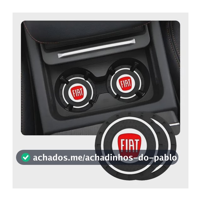 Porta Copos Toro Argo Strada Palio Punto Acessórios Fiat Preto