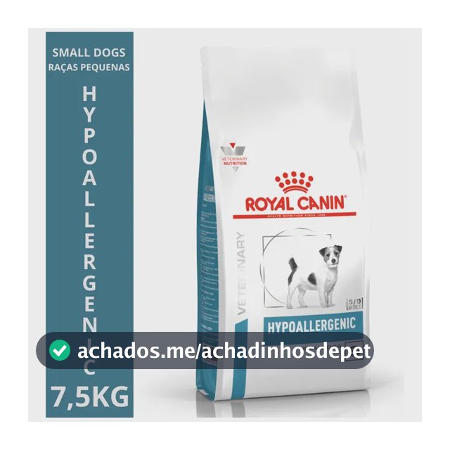 Ração Royal Canin Hypoallergenic Diet Cães Pequenos - 7,5kg
