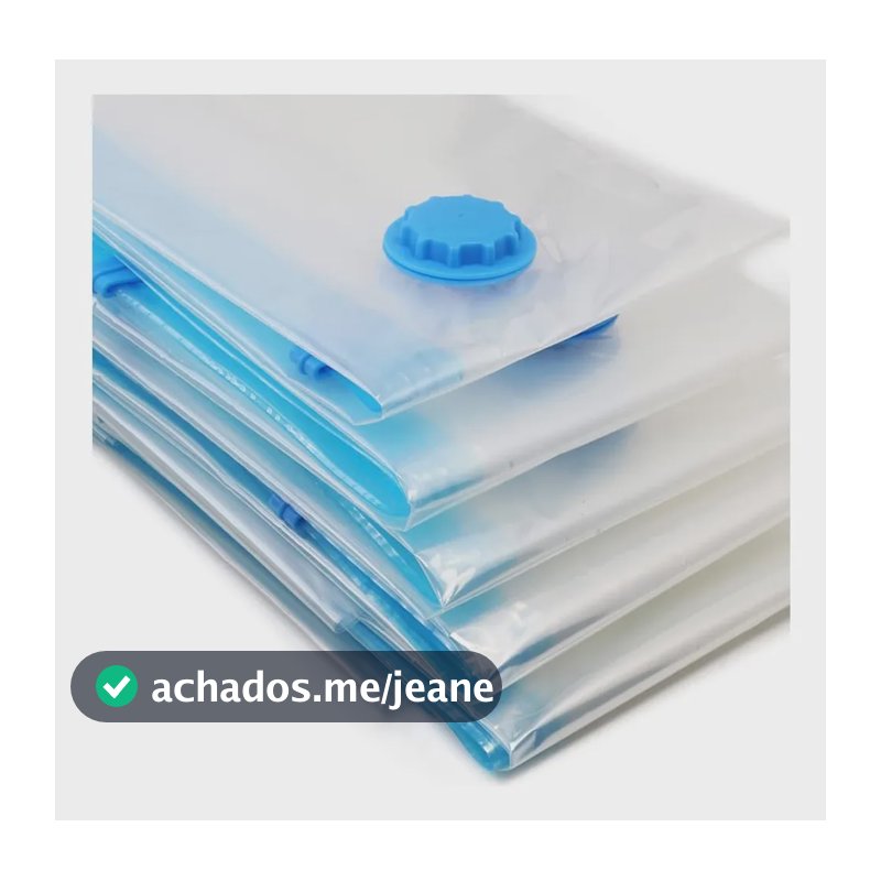 5 Sacos Vácuo 60x80cm Reutilizável Roupas Edredom Viagem