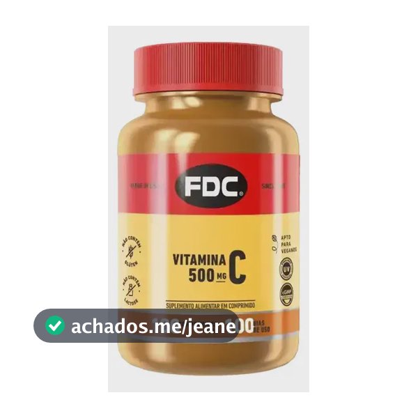 Vitamina C 500mg Ácido Ascórbico 100 Comprimidos Importada