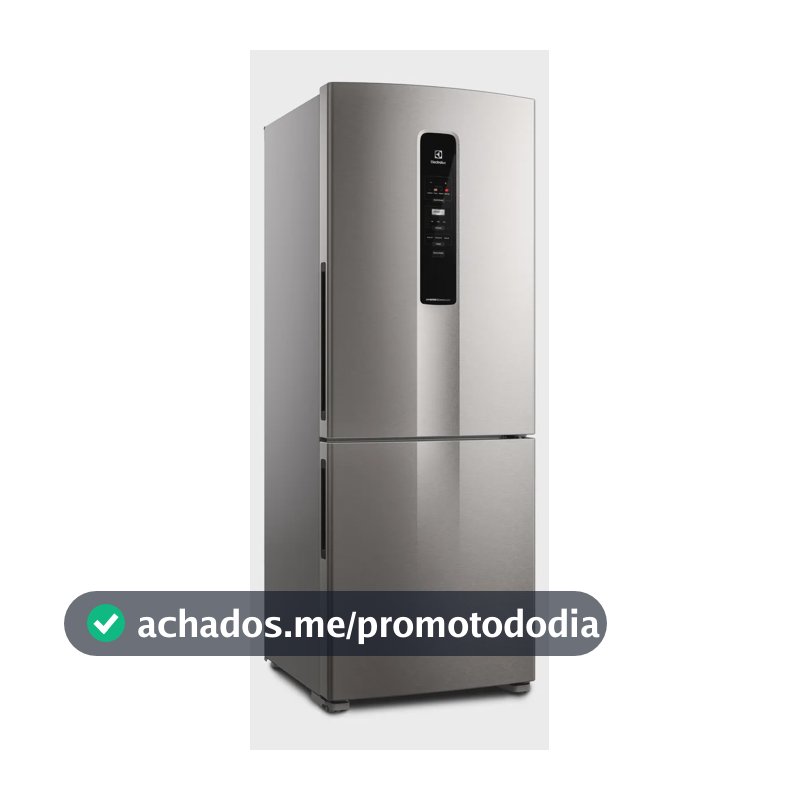 Geladeira Electrolux Frost Free Inverter 490l Inverse Ib51s Inox Look
