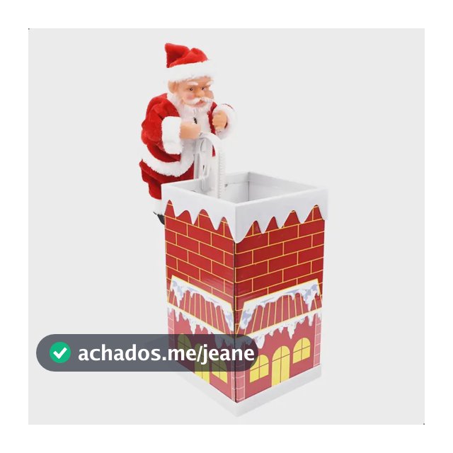 Papai Noel Musical Na Casinha Chamine Com Movimento Natal