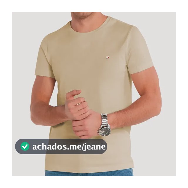 Camiseta Tommy Hilfiger  Essential Cotton Cáqui Claro