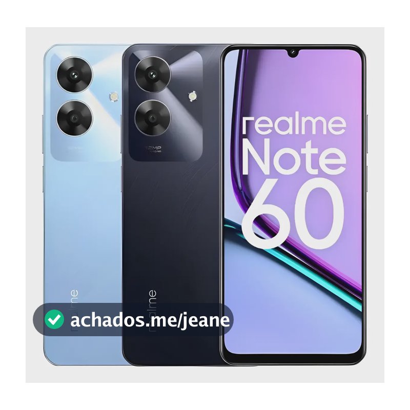Celular Smartphone Realme Note 60 Dual Sim 128gb 4gb Ram Cor Preto