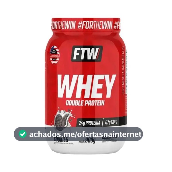 Whey Protein Double Protein Ftw 900g - Suplemento Em Pote Sabor Cookies