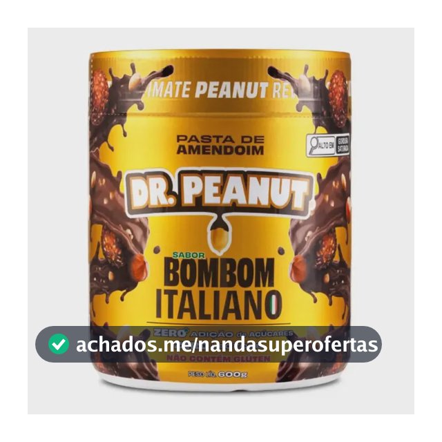 Suplemento em pasta Dr. Peanut Sódio Pasta de amendoim sabor Bombom italiano x 600g