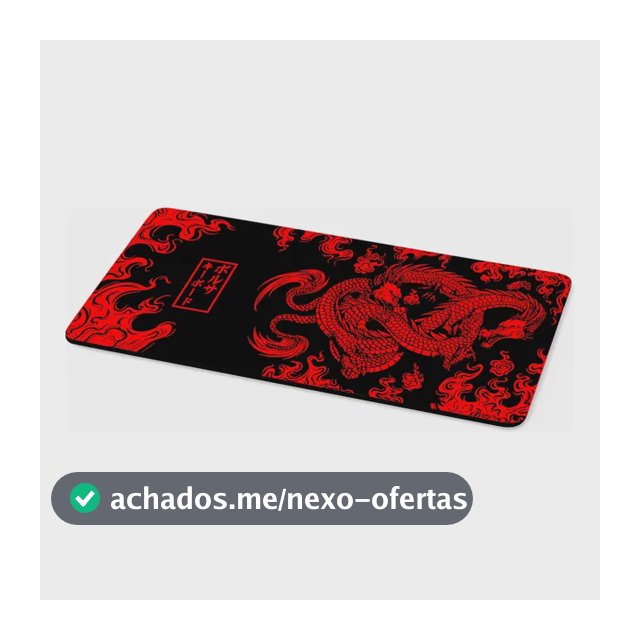 Mousepad Gamer Antiderrapante 80x30cm Jogos Dragão Chinês