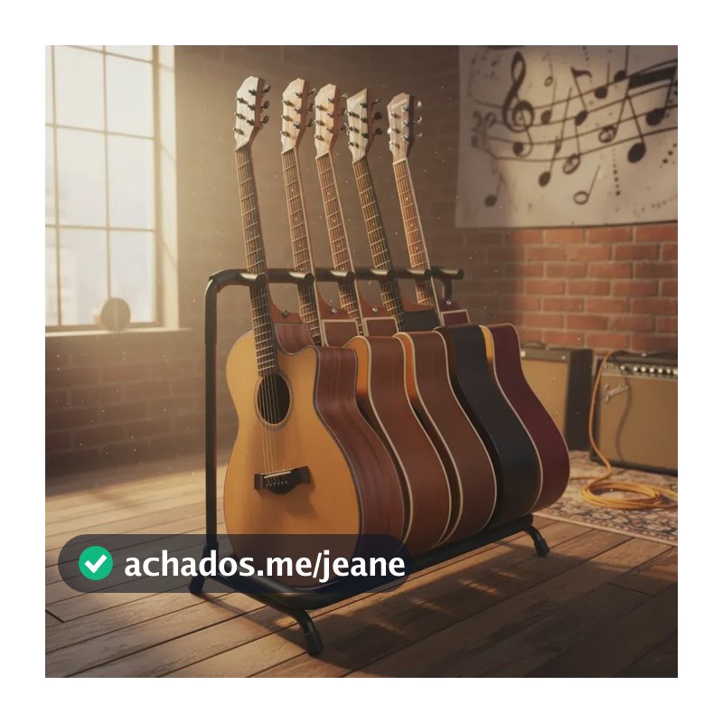Suporte 5 Violões Guitarra Baixo Viola Emborrachado Klx