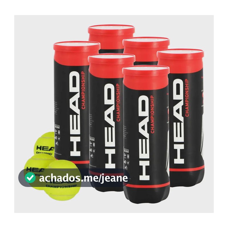 Tennis Bola De Tênis Head Championship 6 Tubos 18 Bolas Cor Amarelo
