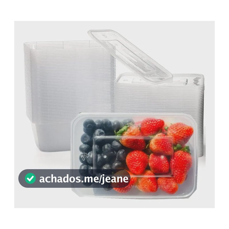 Marmita Micro-ondas  Freezer  500ml Com 48 Un Transparente