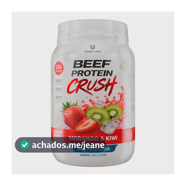 Beef Protein Crush Under Labz Whey Isolado Hidrolisada Carne Beef Protein Morango E Kiwi 910g