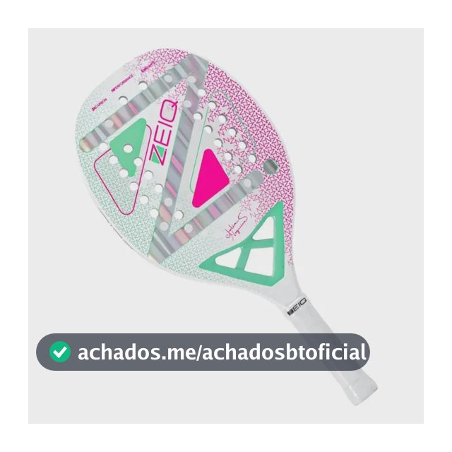 Raquete De Beach Tennis Zeiq Advanced Julia Nogueira 3k Branco