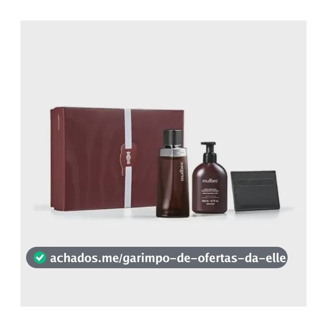 Kit Presente Malbec Tradicional, Carteira , Hidratante (3 itens) O Boticário