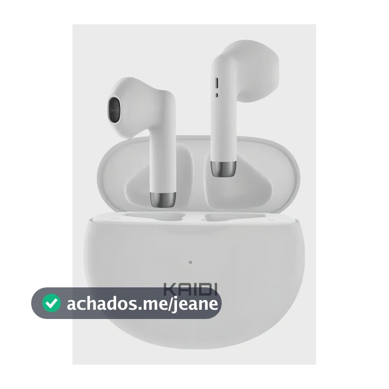 Fone Bluetooth Kaidi Kd 770 Tws Bluetooth 5.4 Preto Branco