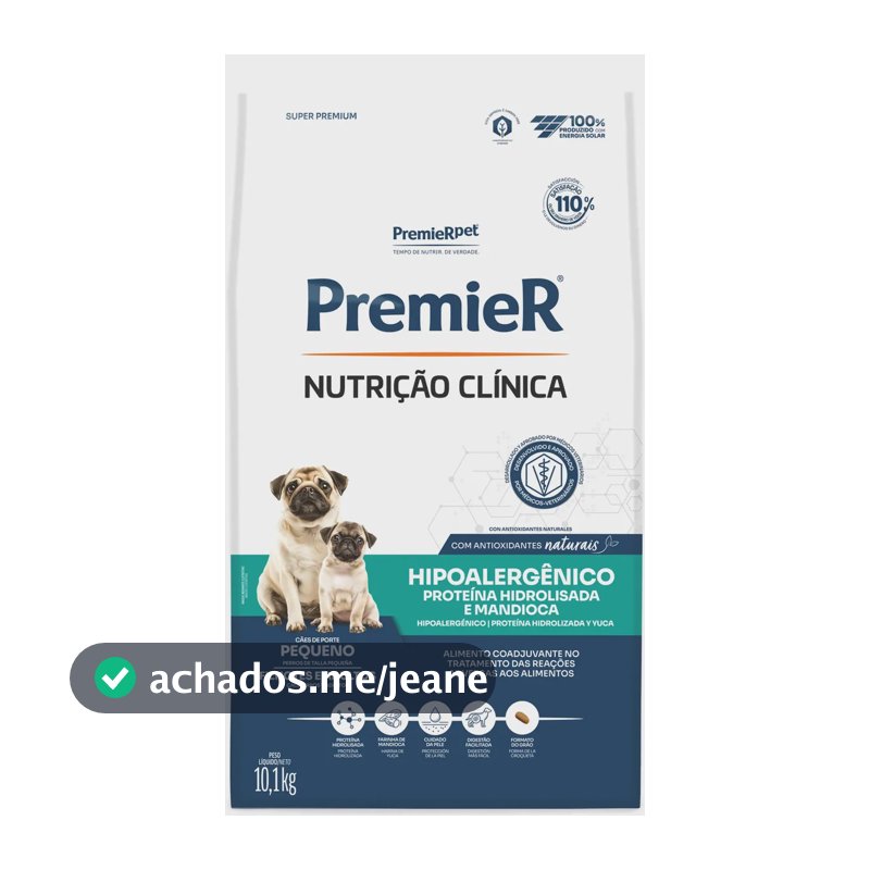 Premier Hipo Prot Hidrol E Mandioca Ad E Fht Rç Pq 10kg