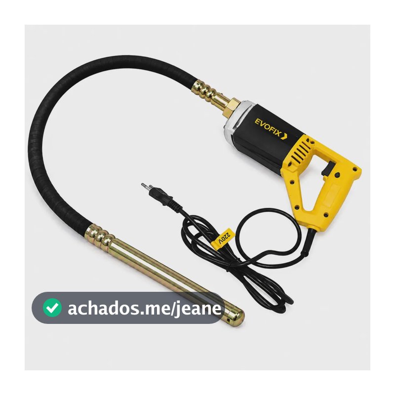 Kit Vibrador Concreto 1000w Com Mangote Mangueira 1,5m x 35mm Para Concretagem Pavimentação