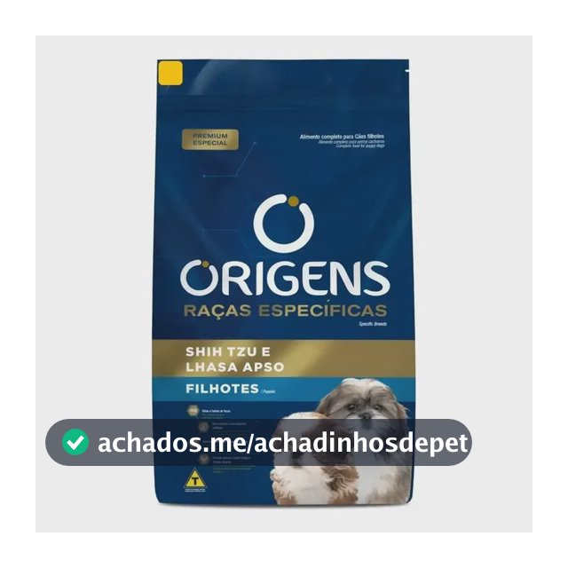 Ração Seca Origens Filhotes Shih Tzu Lhasa Apso 1kg Frango
