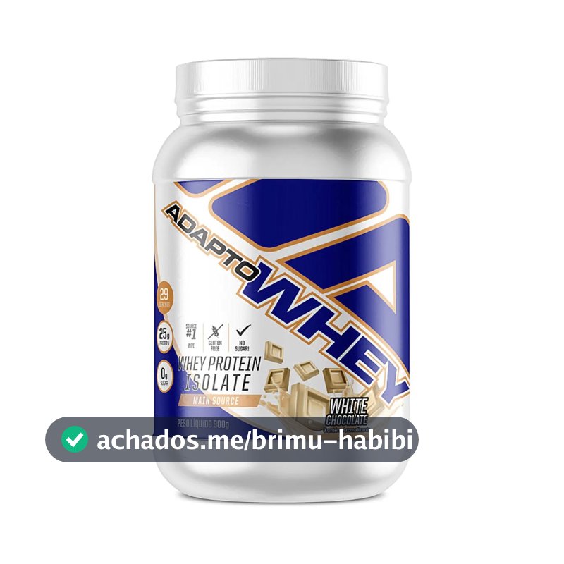 Whey Protein 3w Adaptogen Isolado Hidrolisado 900g Sabor Chocolate Branco